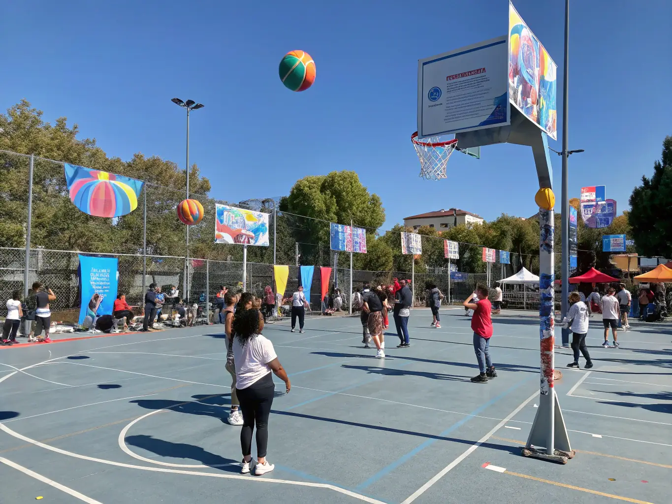 An inspiring image of young basketball players practicing drills, emphasizing agility, coordination, and strategic thinking at CPTSDGAPTS.